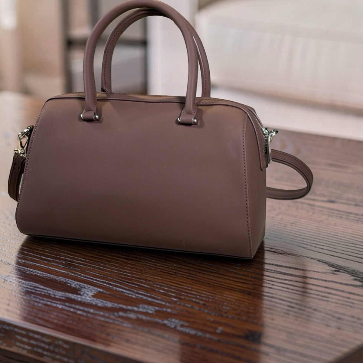 Chrisbella 3-Color Pattern Bag In Coffee