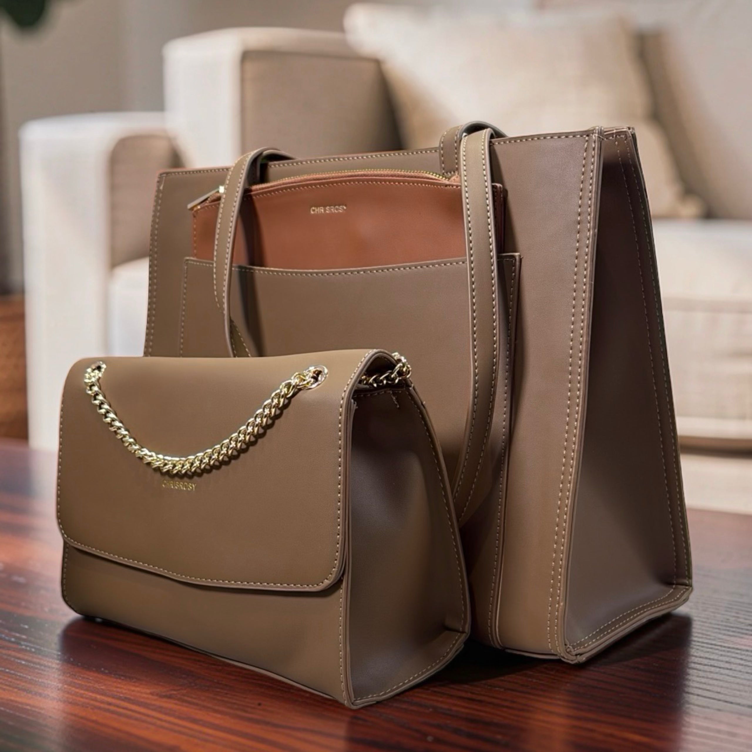 Chrisrosy 3-in-1 Shoulder Bag in Khaki