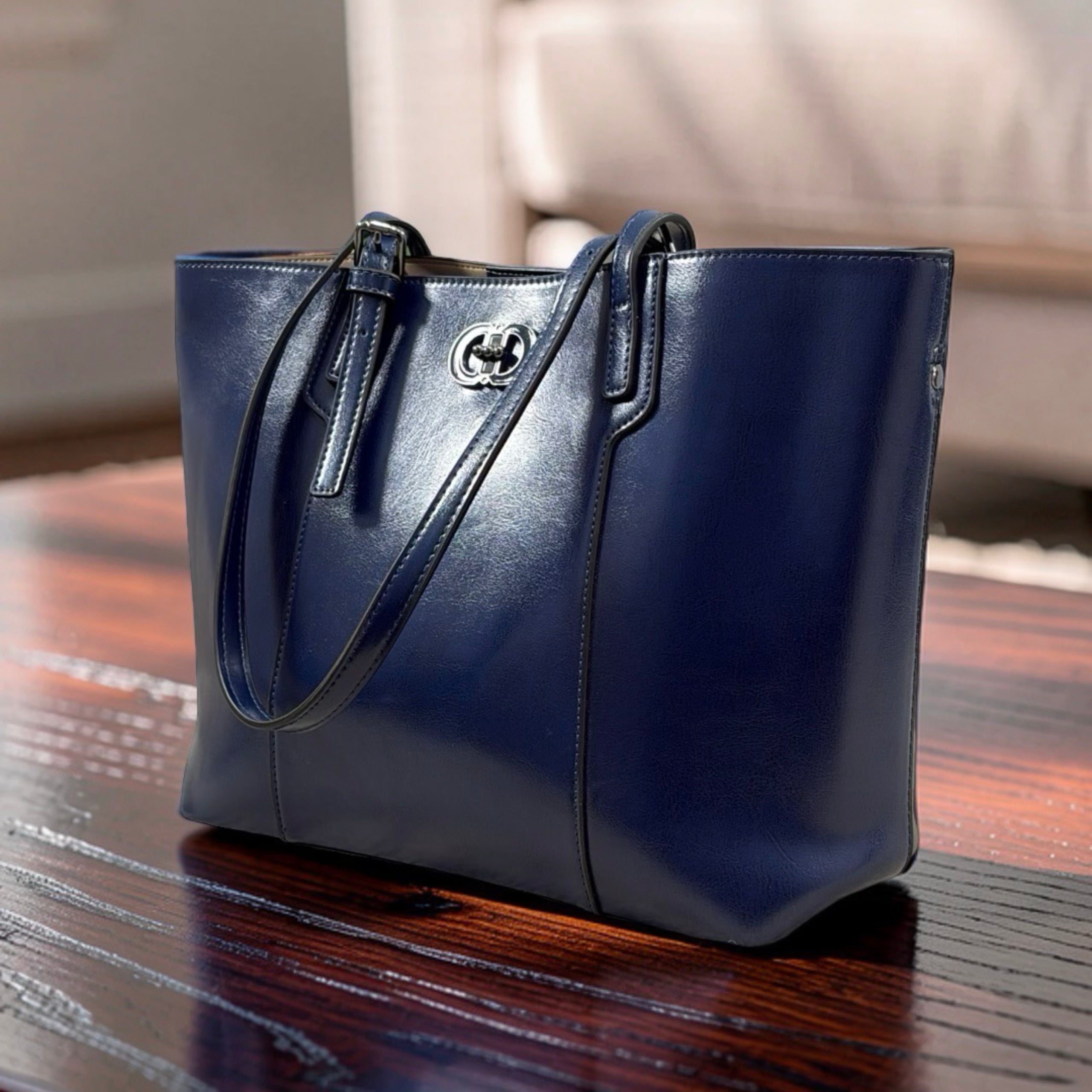 Holley Vivi Large Shoulder Bag in Navy