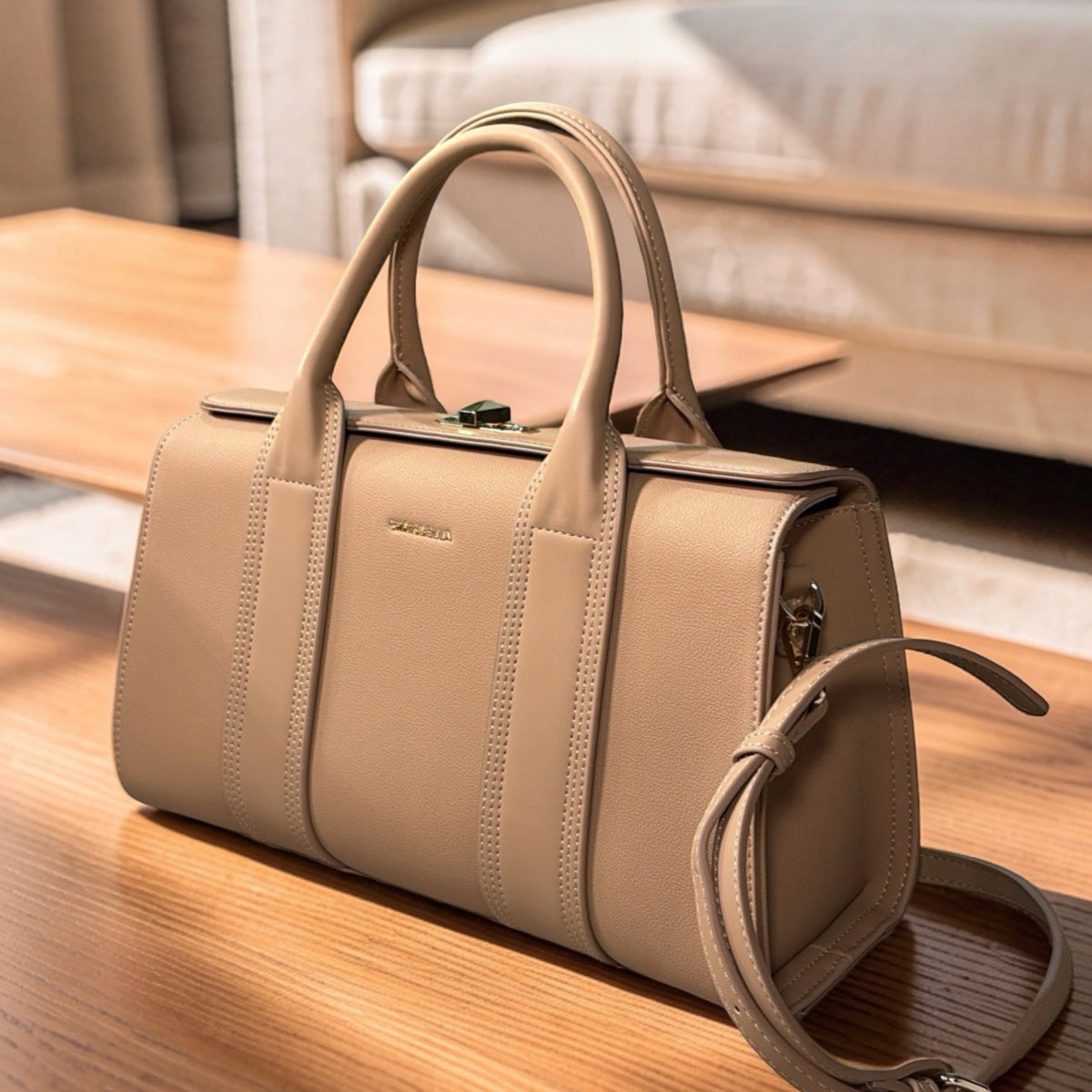 Chrisbella Landscape 2-1-in Bag in Beige