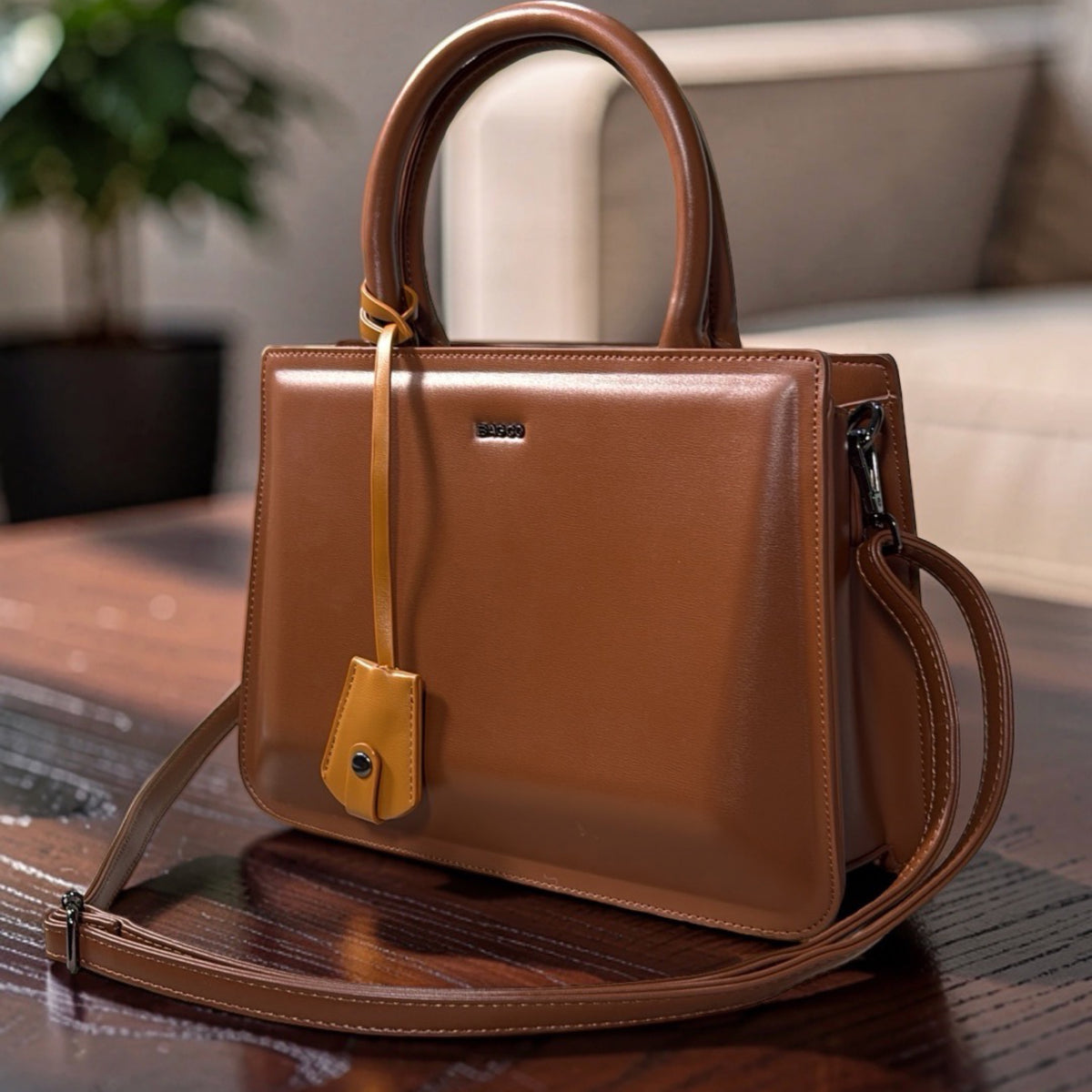 Bagco Medium Structured Bag in Brown