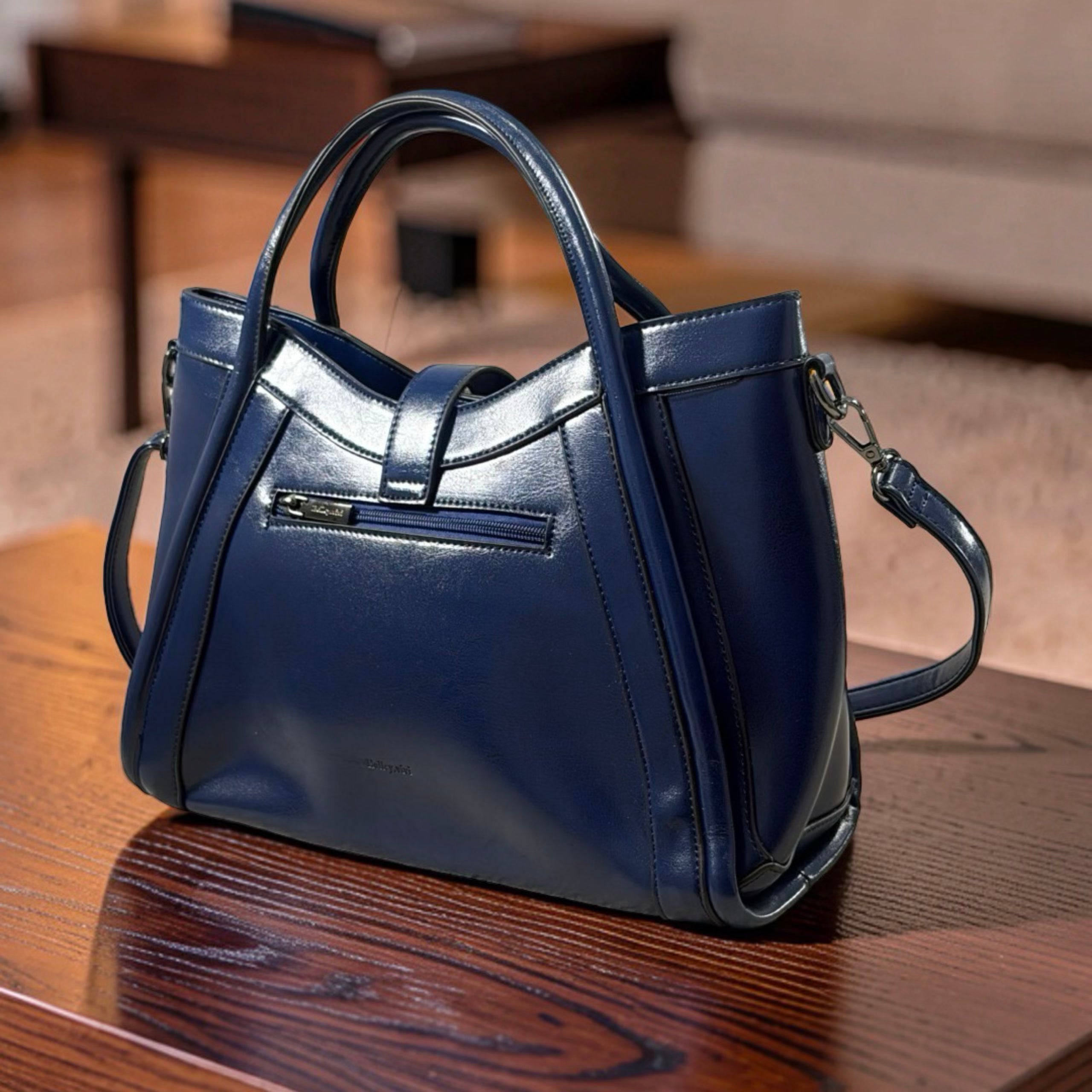 Holley Vivi Two-in One Contrast Color Bag in Navy