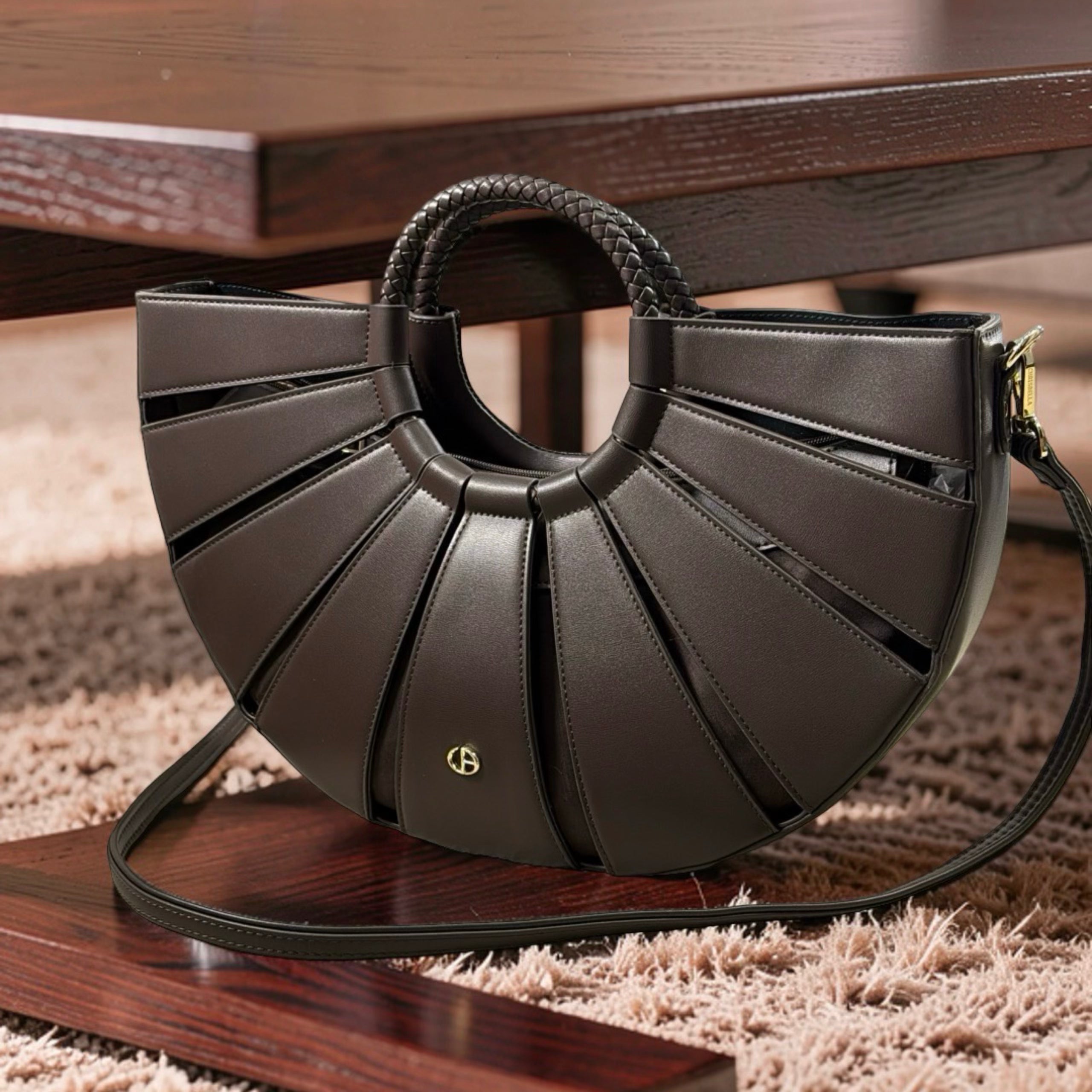 Chrisbella Half-Circle Bag in Coffee