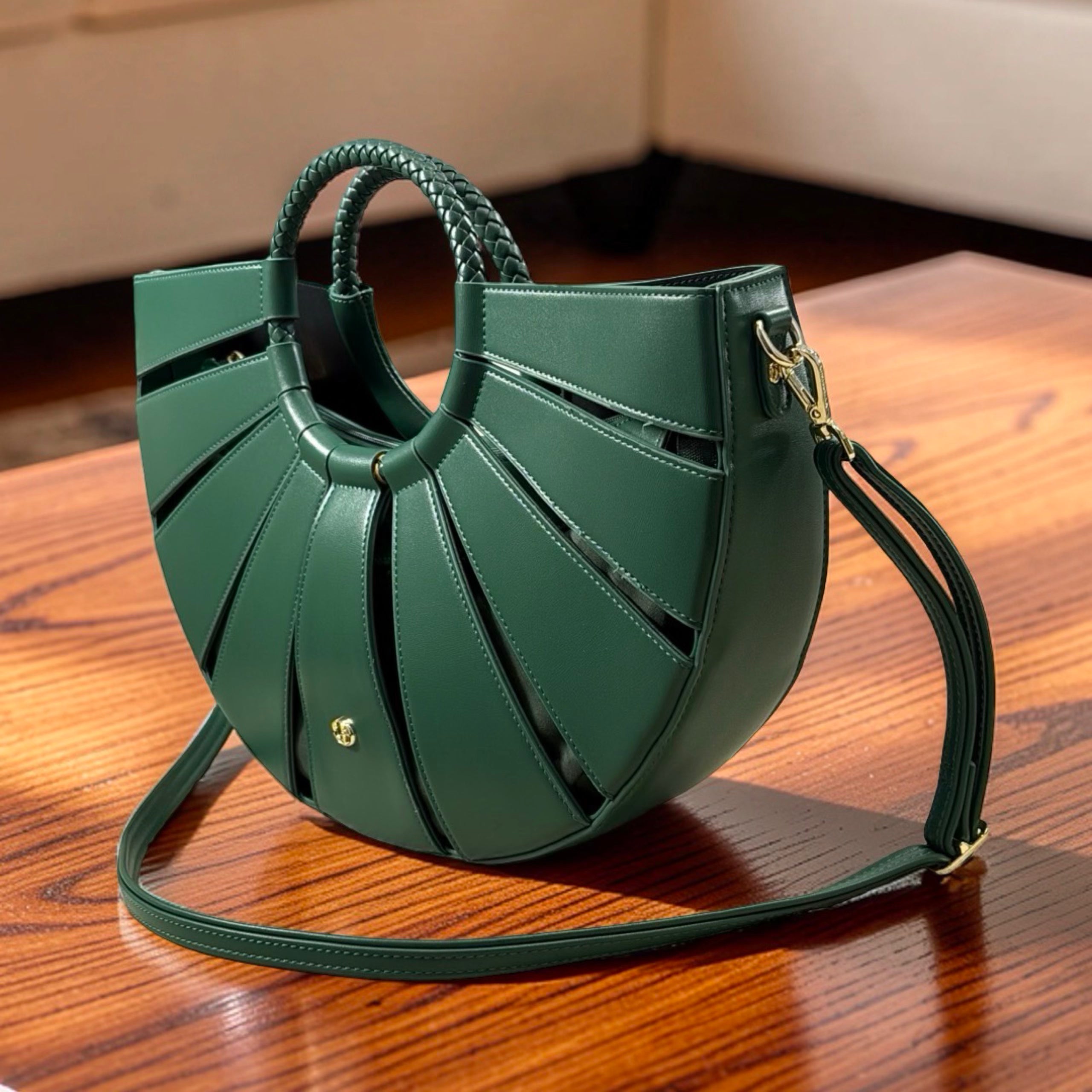 Chrisbella Half-Circle Bag in Green