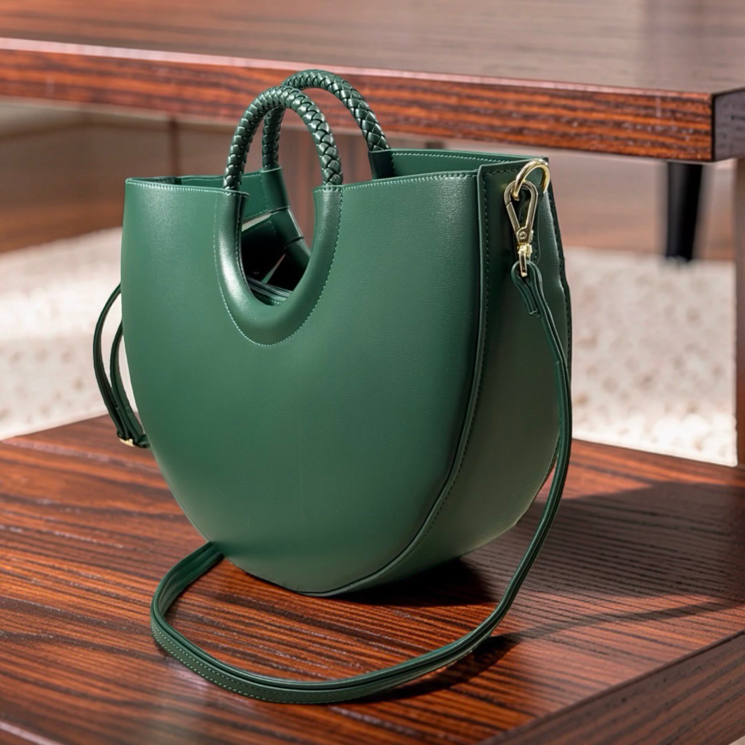 Chrisbella Half-Circle Bag in Green