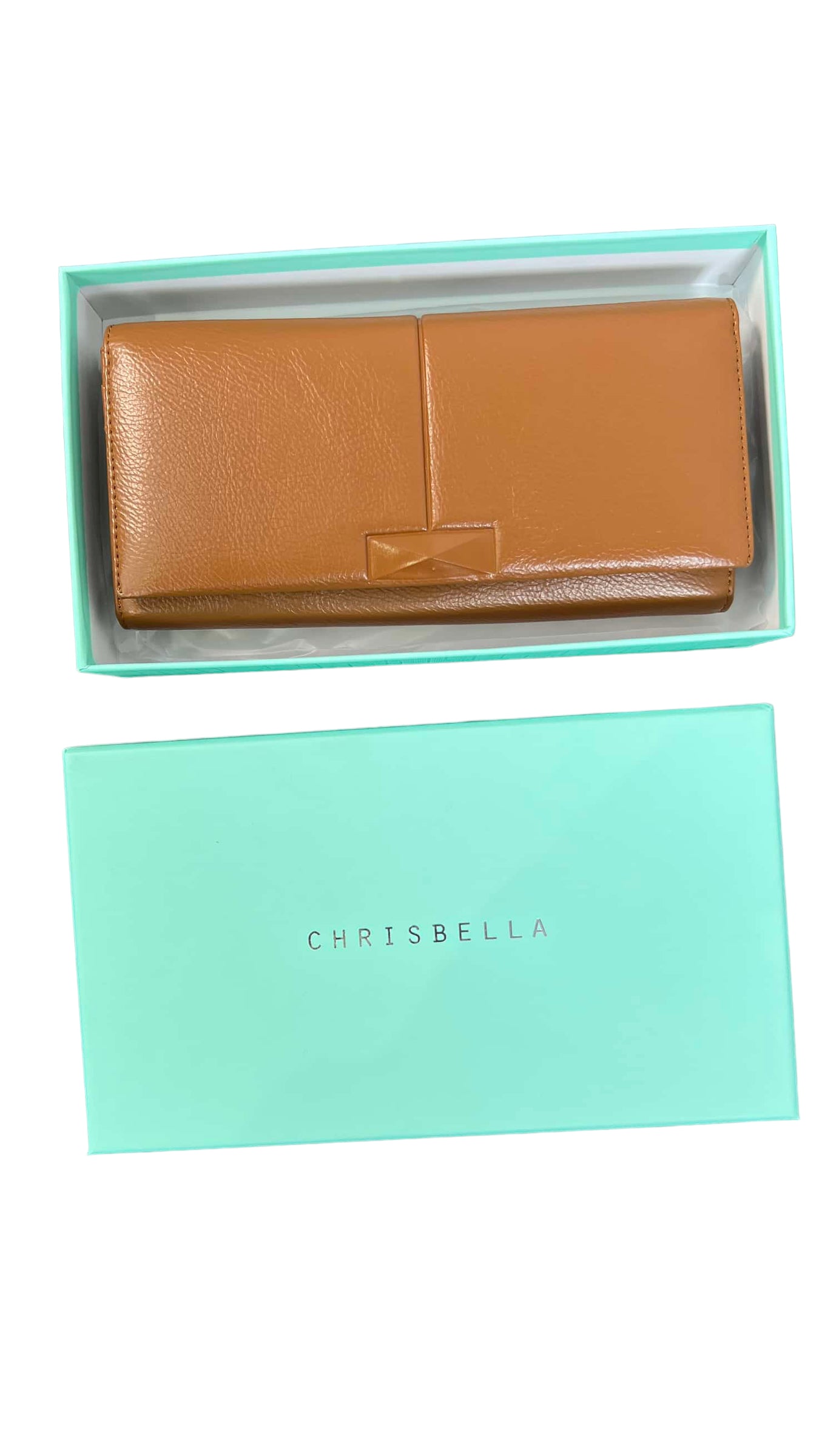 CHRISBELLA BROWN MAGNETIC FLAP WALLET