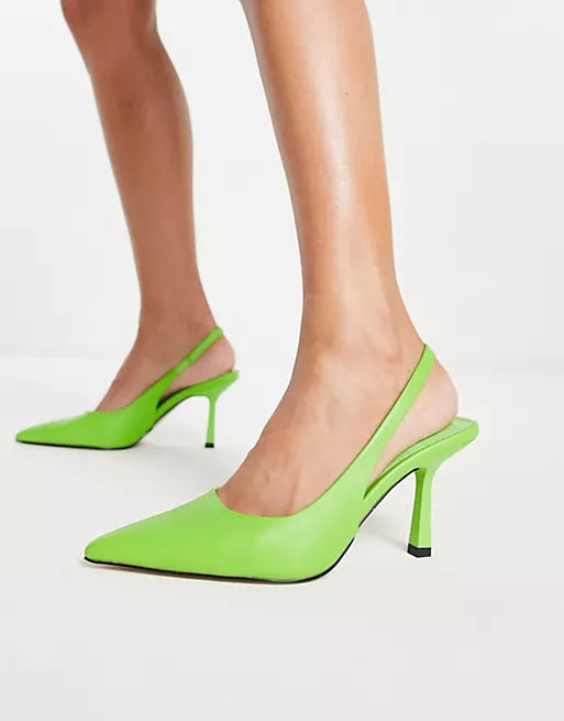 SCHUH GREEN SOLANGE HEELED SHOES