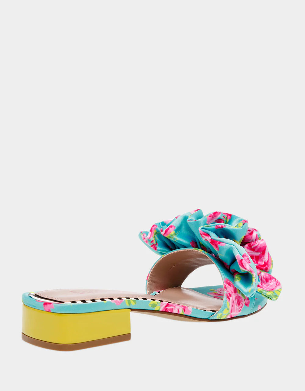 BETSEY JOHNSON BLUE FLORAL SLIPPERS