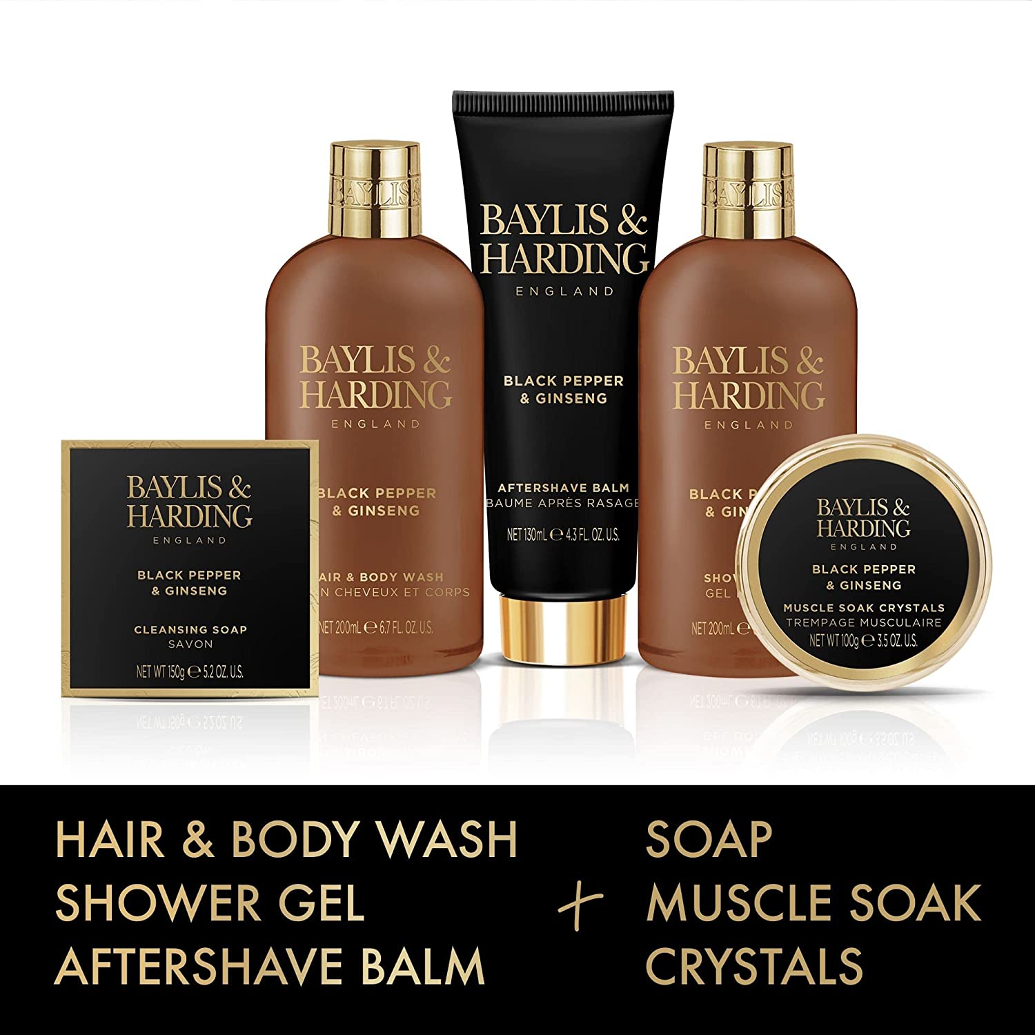 BAYLIS & HARDING BLACK PEPPER & GINSENG PERFECT GROOMING GIFT PACK