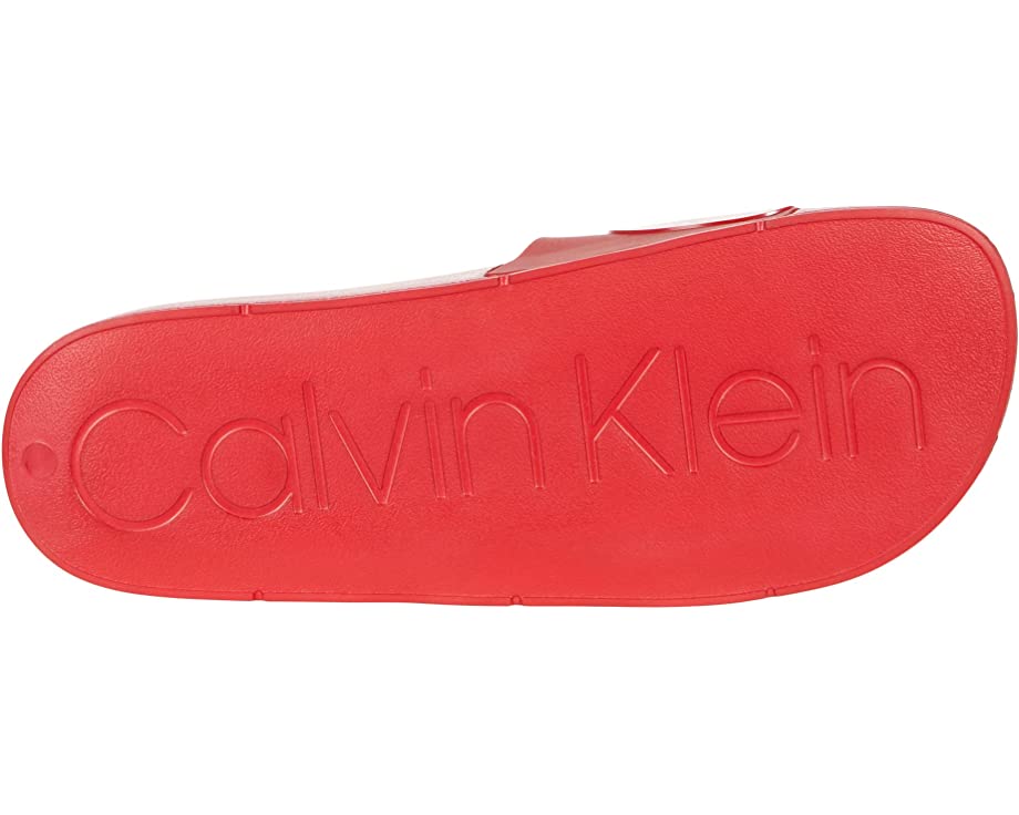 Calvin klein hot sale slides red