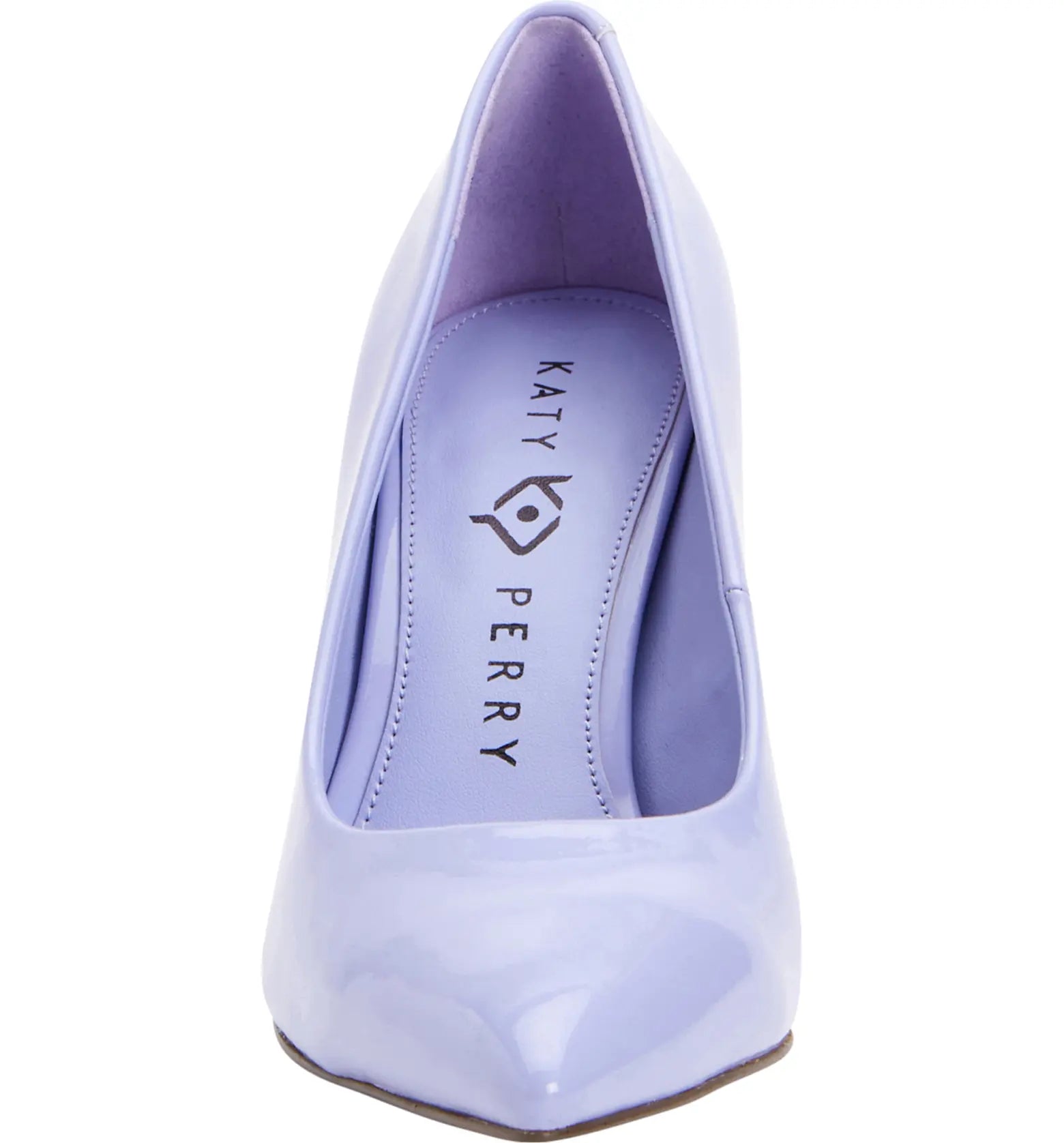 KATY PERRY LILAC PATENT LEATHER CARAMEL POINTED TOE PUMP