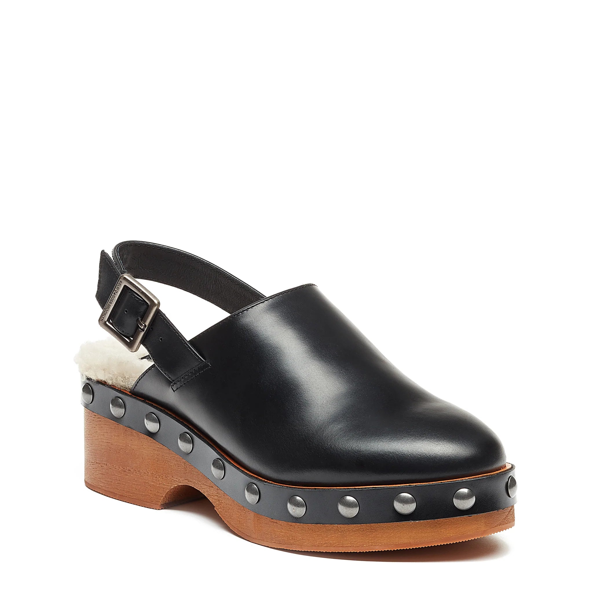 KELSI DAGGER BLACK SLINGBACK CLOGS