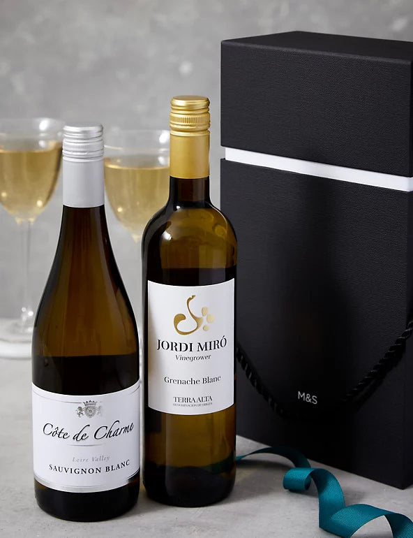 M & S THE CONNOISSEUR’S CHOICE WHITE WINE GIFT BOX