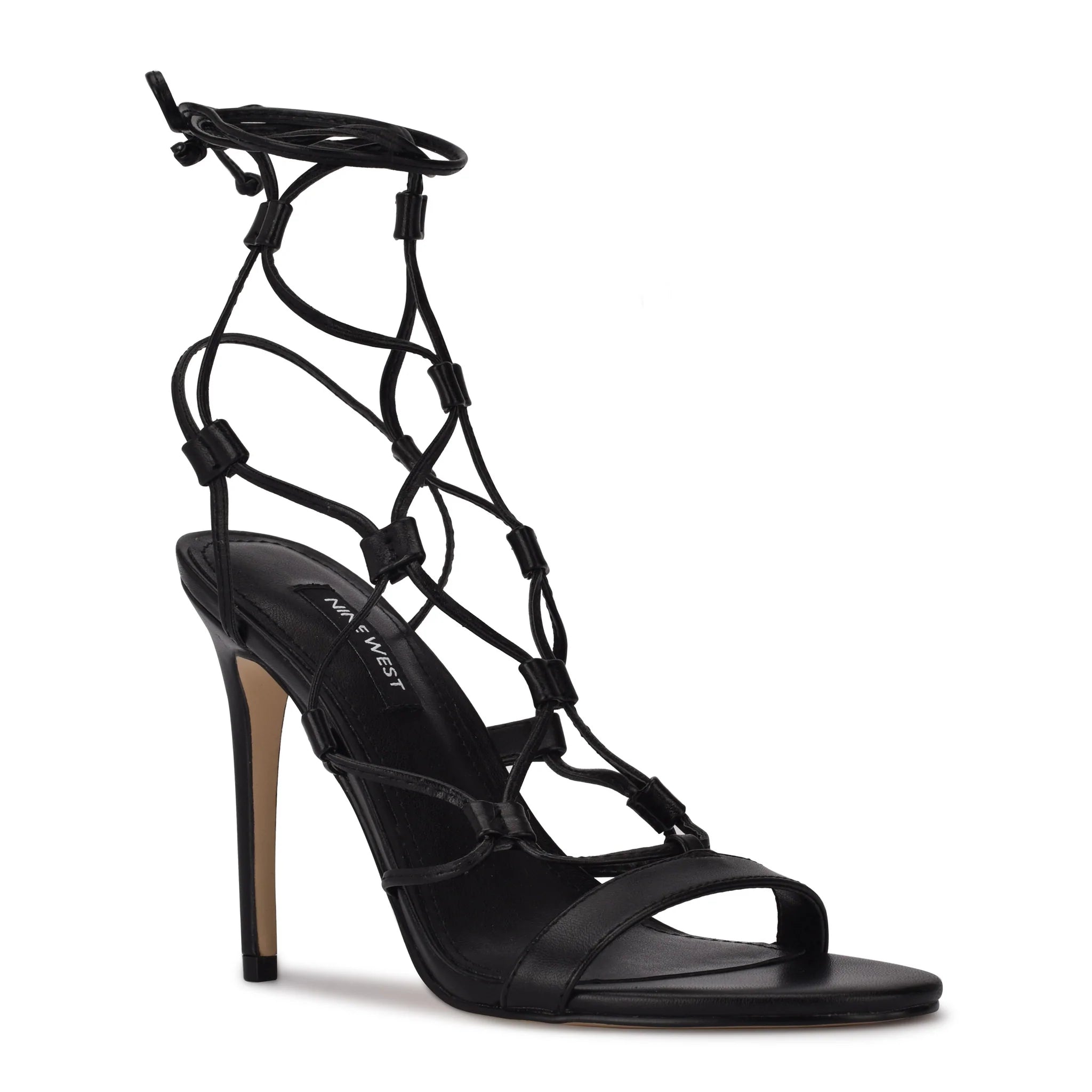 NINE WEST BLACK LACE UP SANDAL