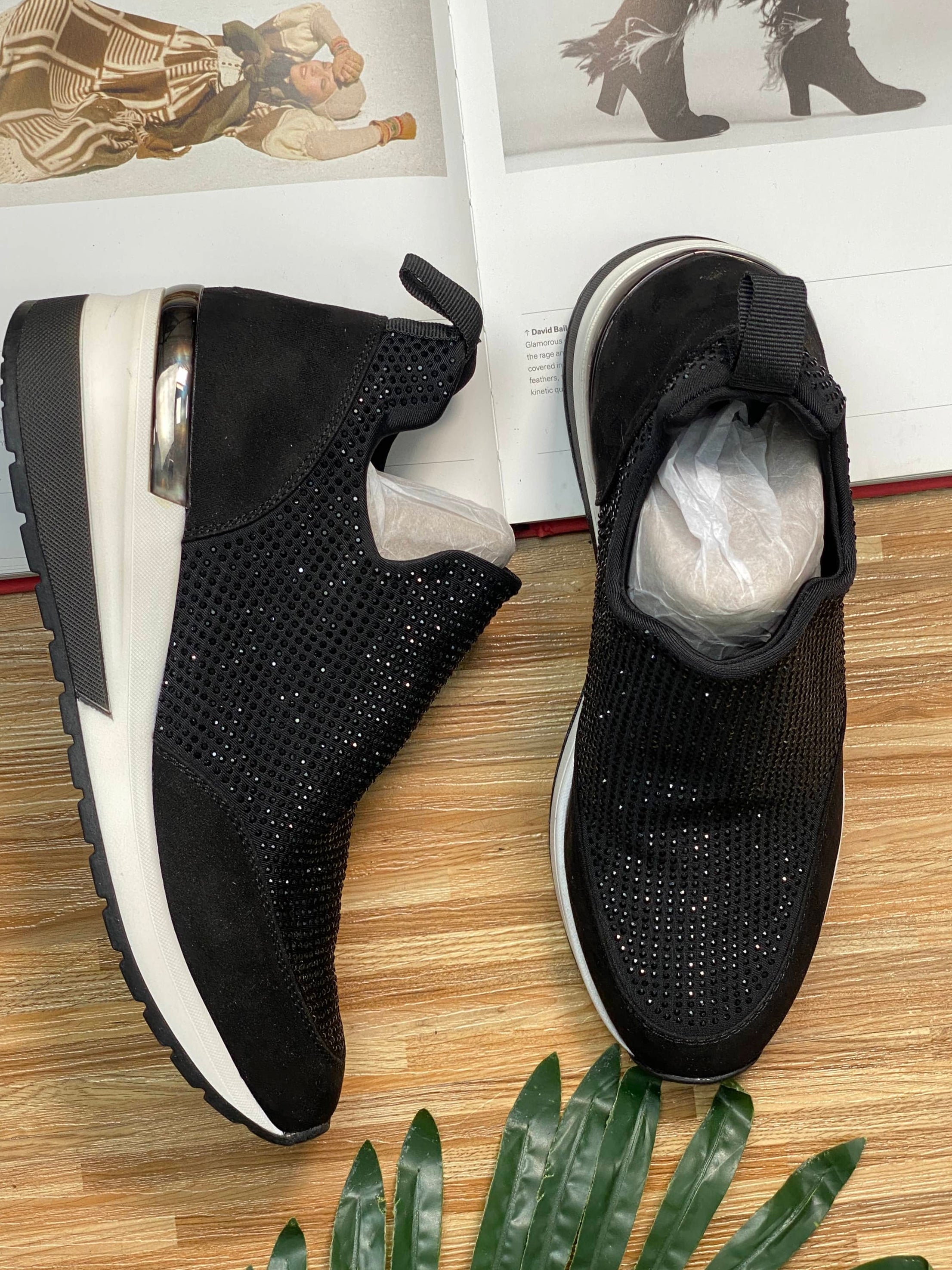 Embellished slip on on sale trainers